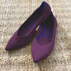 Rothy’s Pointed Flats in Plum